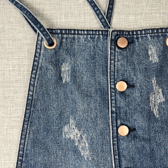 Small(3) & XL(15) Tinseltown Dark Wash Denim Shortall Overalls Shorts Juniors - Picture 2 of 7